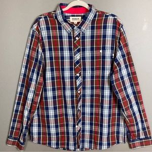 Brooklyn Industries plaid shirt long sleeve button down men's XL
